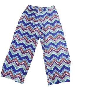 Umgee Pants multicolored boho wide leg Mid-rise festival NWT Women's Medium